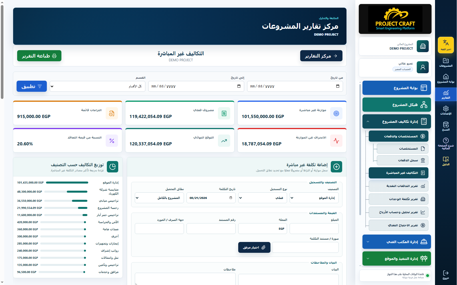 التكاليف غير المباشرة
