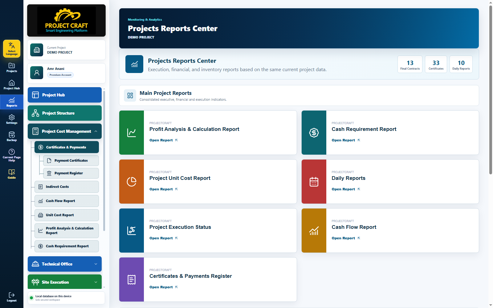 Reports Center